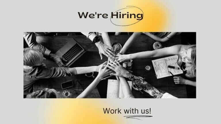 Join our team, we're hiring now!