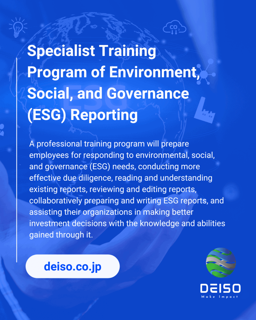 Schulung zu Umwelt, Sozialem und Governance (ESG).