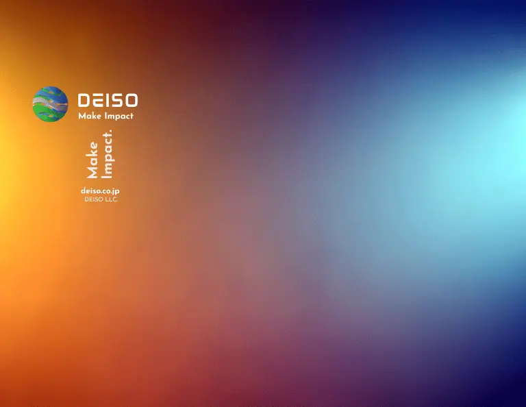 DEISO グラデーション背景のロゴ