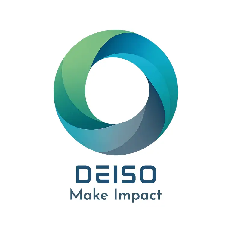 'Make Impact' 슬로건이 적힌 Deiso 로고