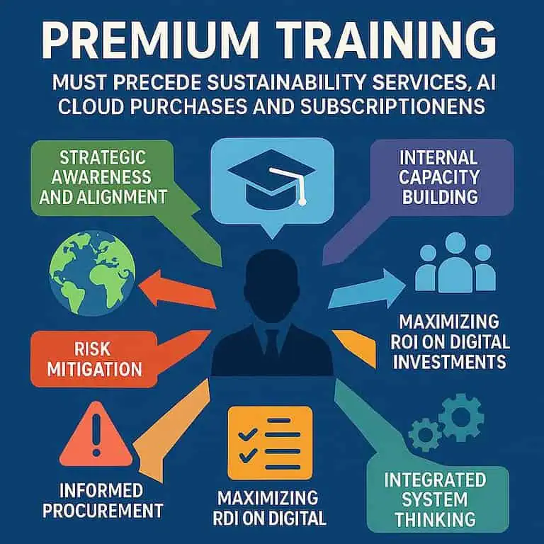 Diagramma dei vantaggi della formazione premium per gli investimenti digitali.