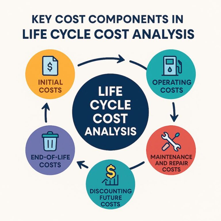 Componenti dell'analisi del costo del ciclo di vita: costi e riparazioni.