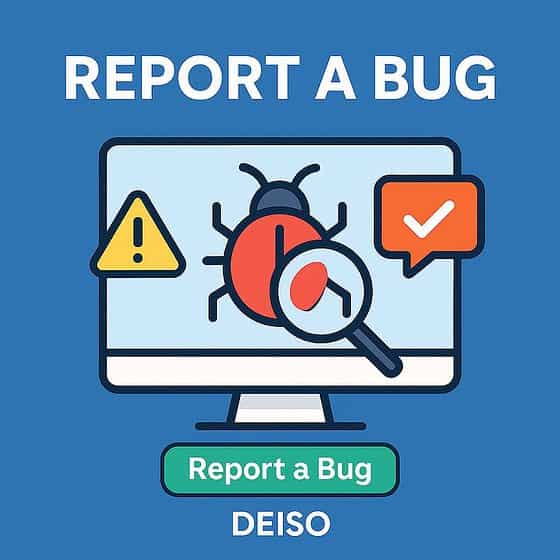 Report a bug illustration on screen.