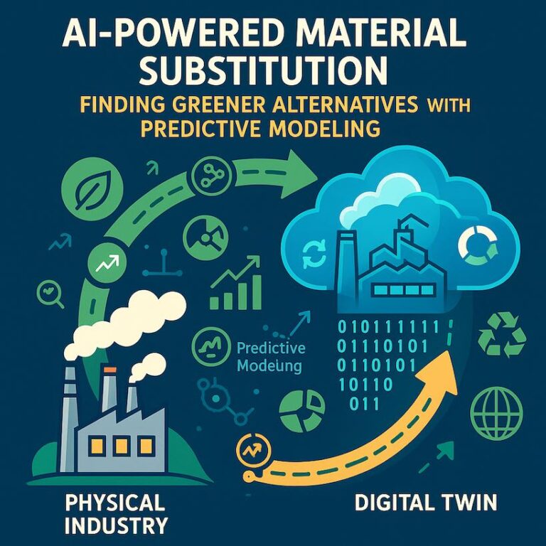 AI material substitution, predicting greener alternatives.