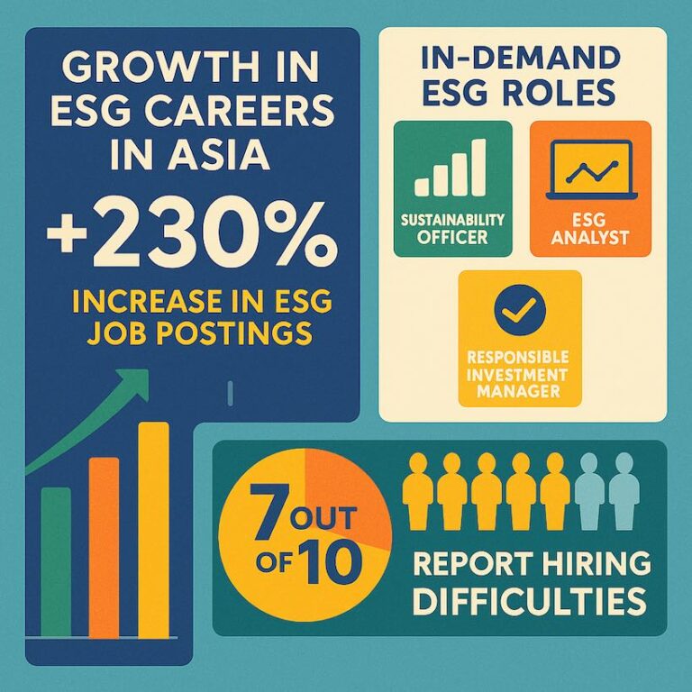 Growth in ESG careers and hiring challenges in Asia.