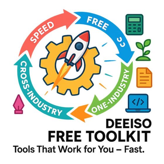 Toolkit illustration showcasing speed and cross-industry tools.