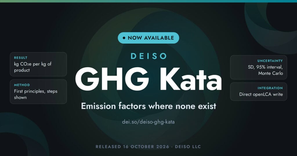 Introducing DEISO GHG Kata: GHG emission-factor software